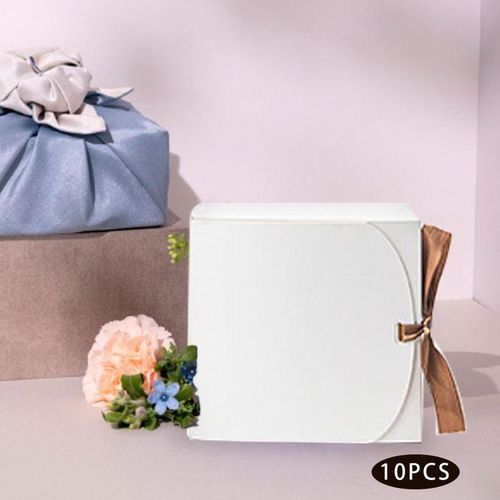 10Pcs Gift Boxes For Presents Gift Packaging White 11.5cm
