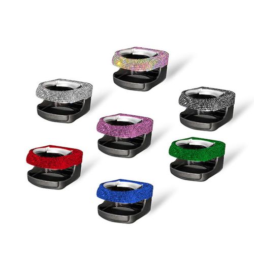 Drilled Front Air Outlet Water Cup Holder Bling Rhinestone Drink Holder For Ashtray Water Cup Kettle Car Accessories