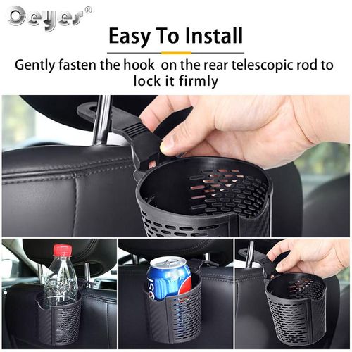 Car Cup Holder Back Seat Hook Hanging Mount Drink Container For Truck Auto Interior Water Bottle Storage Holders Organizer