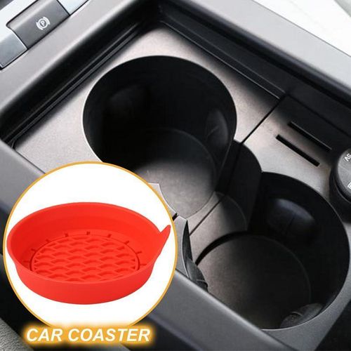 Multifunctional Car Coaster Water Cup Slot Non Slip Mat Cup Holder Coasters Silica Pads Auto Interior Decoration Accessories