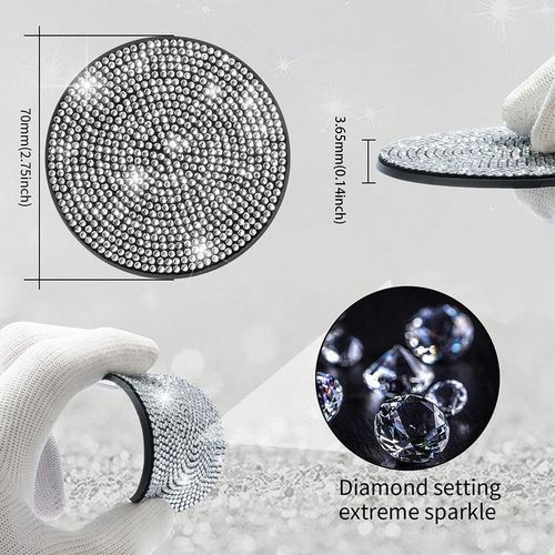2pcs Bling Car Cup Holder Coaster Auto Anti Slip Bling Cup Holder Coaster Auto Automotive Interior Accessories S For Women