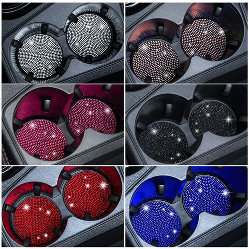 2pcs Bling Car Cup Holder Coaster Auto Anti Slip Bling Cup Holder Coaster Auto Automotive Interior Accessories S For Women