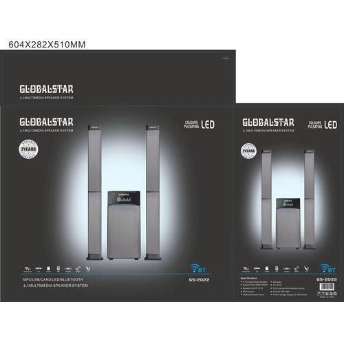Global Star Convertible Bluetooth  Multispeaker GS-2022 4.1 Home System - Silver&Black