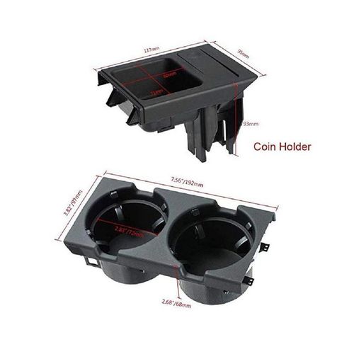 51168217953 Car Center Console Water Cup Holder Beverage Bottle Holder Coin Tray For Bmw 3 Series E46 323i 318i 320i 98-06