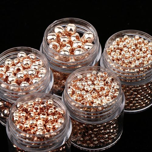 Pack Of 5 Bottles Charm Beads, Bracelet Connector Rose