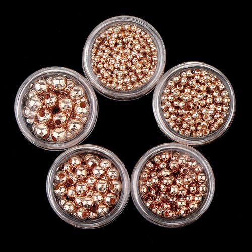 Pack Of 5 Bottles Charm Beads, Bracelet Connector Rose