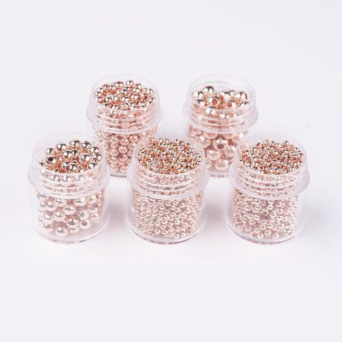 Pack Of 5 Bottles Charm Beads, Bracelet Connector Rose