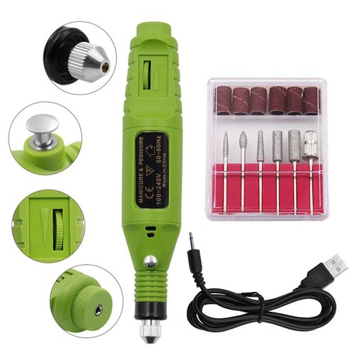 Nail Drill Pen Acrylic Gel Removal Grinder Polish Machine for Green