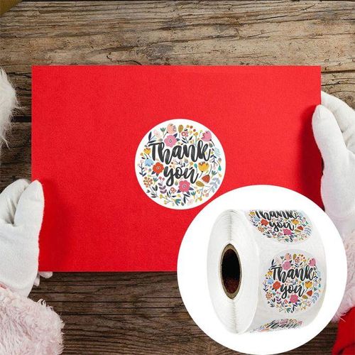 500 Pieces Thank You Stickers Envelope Seals For Colorful