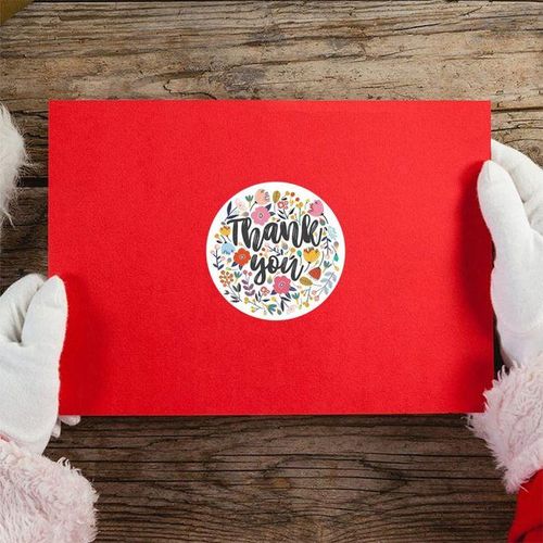 500 Pieces Thank You Stickers Envelope Seals For Colorful