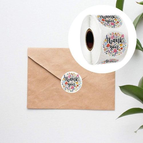 500 Pieces Thank You Stickers Envelope Seals For Colorful