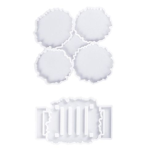 Silicone Coaster Mold Epoxy Resin Mould with Coaster Holder Mold for