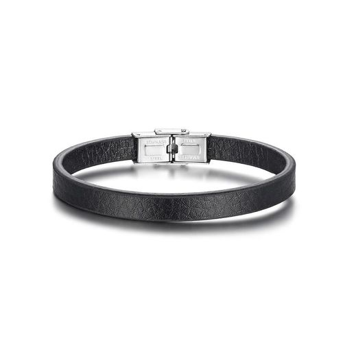 Simple Personality Handmade Woven Leather String Bracelet Men's European and American Titanium Steel Bracelet Vintage Bracelet Light Luxury Yl257