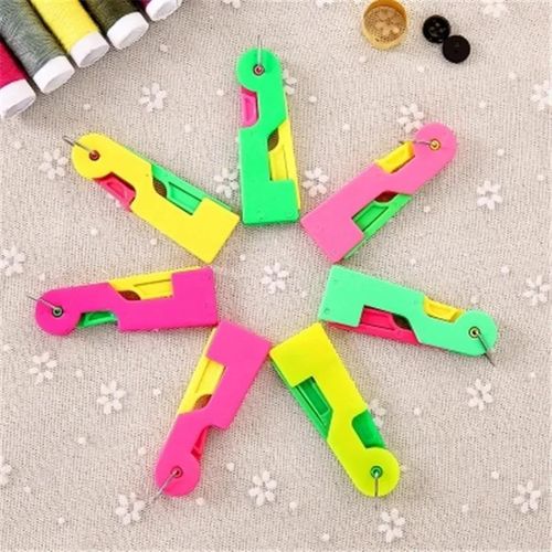 3/5/10Pcs Random Color Housewife Elderly Convenient Automatic Sewing Needle Threader Thread Guide DIY Apparel Tool
