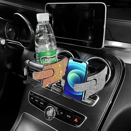 Car Air Vent Cup Holder 2 In 1 Auto Cup Holder And Phone Mount Universal Drink Bottle Cup Holder Organizer Car Accessories