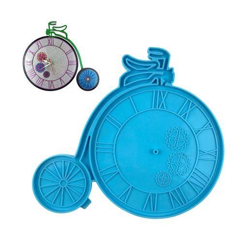 Square Round Clock Silicone Expoxy Resin   Jewelry Making DIY Blue