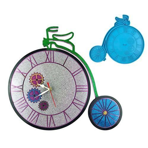Square Round Clock Silicone Expoxy Resin   Jewelry Making DIY Blue
