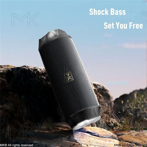 MK &reg; Wireless Bluetooth Portable Speaker 15W Stereo Sound With Flashlight, TWS Surround Pairing, Lightweight For Party Outdoor Camping