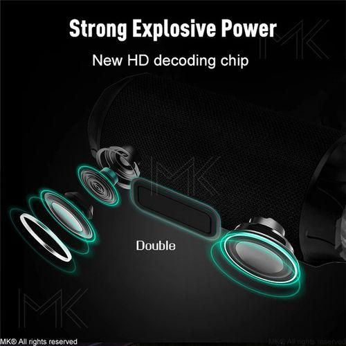 MK ® Wireless Bluetooth Portable Speaker 15W Stereo Sound With Flashlight, TWS Surround Pairing, Lightweight For Party Outdoor Camping