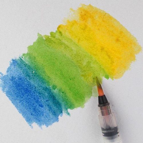 Portable Solid Watercolor  Set Pigment Art Supplies Water Brushes