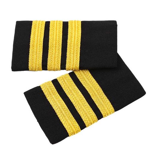 1 Pair Clothing Decor Epaulettes Professional Pilots Epaulets Bars Shirts Craft Shoulder Badges Garment Diy Accessory