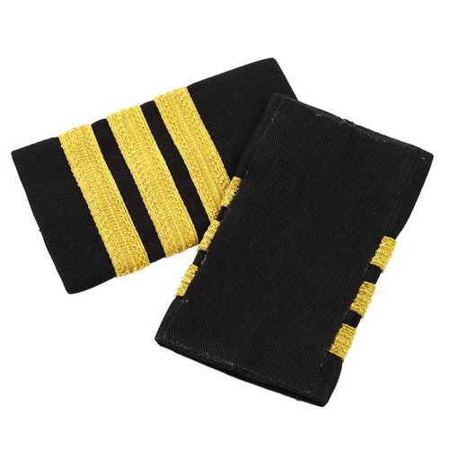 1 Pair Clothing Decor Epaulettes Professional Pilots Epaulets Bars Shirts Craft Shoulder Badges Garment Diy Accessory