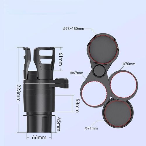 4 In 1 Multifunctional Adjustable Car Cup Holder Expander Adapter Base Tray Car Drink Cup Bottle Holder Auto Car Stand Organizer