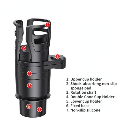 4 In 1 Multifunctional Adjustable Car Cup Holder Expander Adapter Base Tray Car Drink Cup Bottle Holder Auto Car Stand Organizer