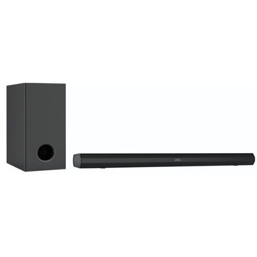 Global Star 2.1 Soundbar With Wired Subwoofer Deep Bass & Clear Audio - Black