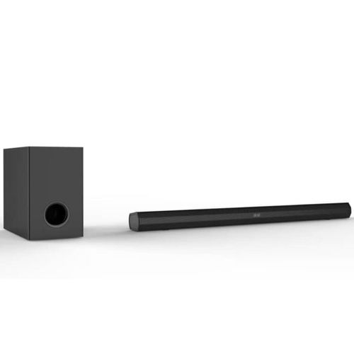 Global Star 2.1 Soundbar With Wired Subwoofer Deep Bass & Clear Audio - Black