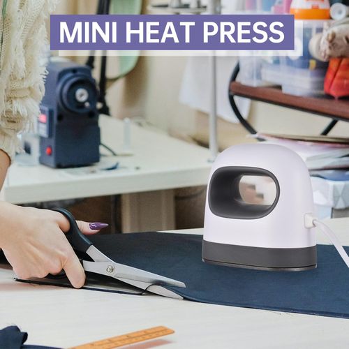 Mini Heat Press Machine T-Shirt Printing Easy Heating Transfer Press Iron Machines for Clothes Bags Hats Pads Blanket Leather Portable HTV Vinly Projects DIY Home Business NO5112