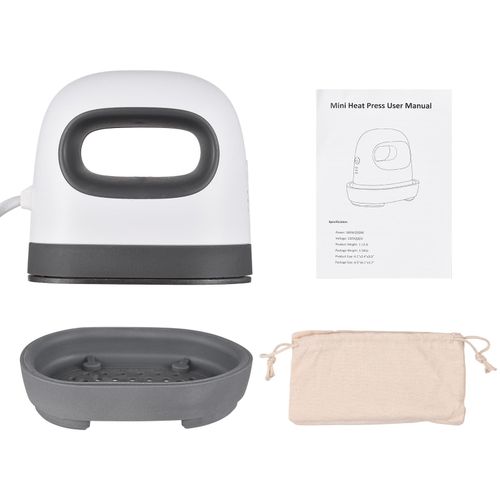 Mini Heat Press Machine T-Shirt Printing Easy Heating Transfer Press Iron Machines for Clothes Bags Hats Pads Blanket Leather Portable HTV Vinly Projects DIY Home Business NO5112
