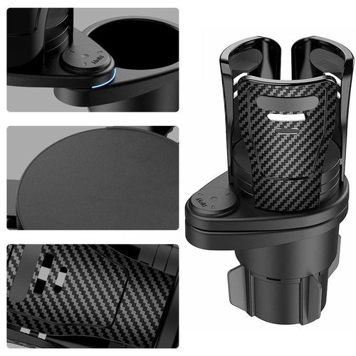 2 In 1 Multifunctional Adjustable Car Cup Holder Expander Adapter Base Tray Car Drink Cup Bottle Holder Auto Car Stand Organizer