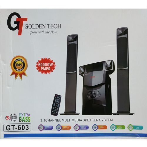 Golden Tech Multimedia Genuine Home Theater Speaker System - Black