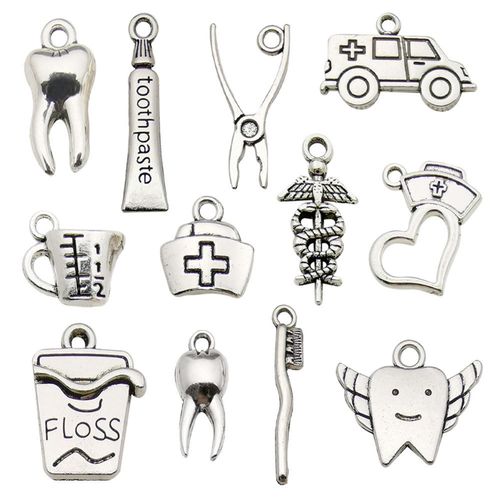 72pcs Charms Mixed Metal Pendants For Necklace Bracelet