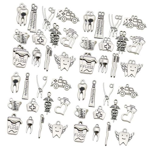 72pcs Charms Mixed Metal Pendants For Necklace Bracelet