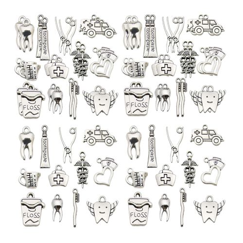 72pcs Charms Mixed Metal Pendants For Necklace Bracelet