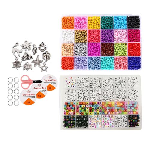 Glass Seed Beads Loose Kit for DIY Bracelets Jewelry Making Finding