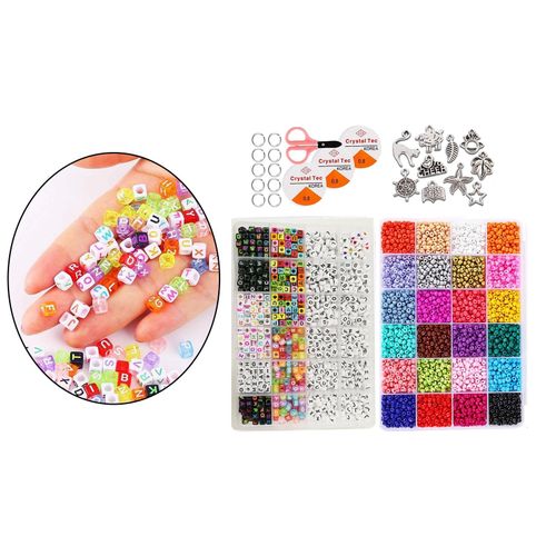Glass Seed Beads Loose Kit for DIY Bracelets Jewelry Making Finding