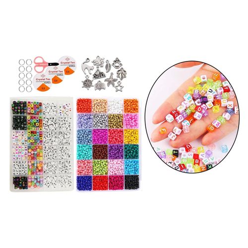 Glass Seed Beads Loose Kit for DIY Bracelets Jewelry Making Finding