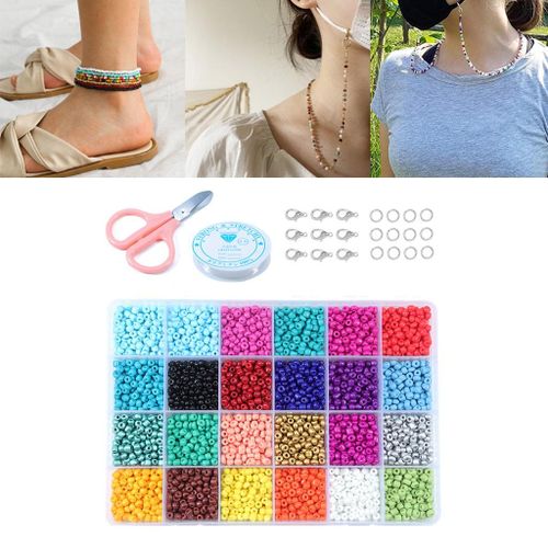 14523x Loose Bead Spacer Glass Beads Charms for DIY Jewely Bracelet