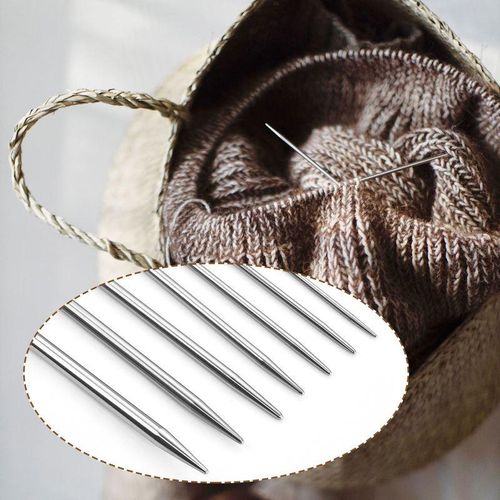 3pcs/a Set Circular Knit Needle Crochet Hooks Knitting Metal Cable Circular Knitting Needle For Babies Sleeves Socks Accessories