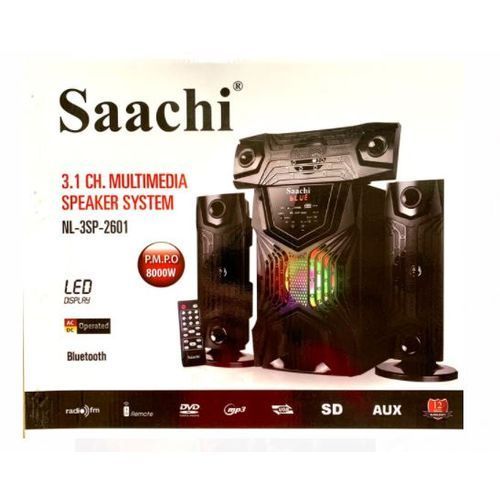 Saachi 3.1 Channel FM/SD Multi-Media Bluetooth Speaker System -Black
