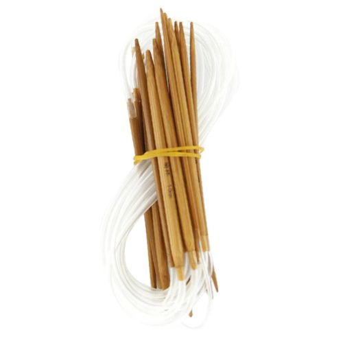 11 Sizes 20mm50mm 40cm Bamboo Circular Knitting Needles