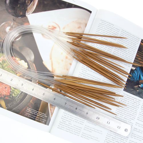 11 Sizes 20mm50mm 40cm Bamboo Circular Knitting Needles