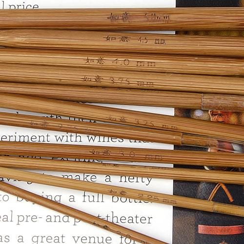 11 Sizes 20mm50mm 40cm Bamboo Circular Knitting Needles