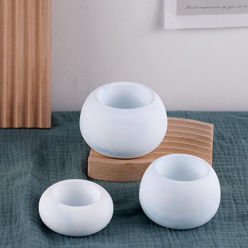 Concrete Candle Jar Silicone Mold Succulent Flower Pot Diy Epoxy Resin Storage Box Planting Machine Production