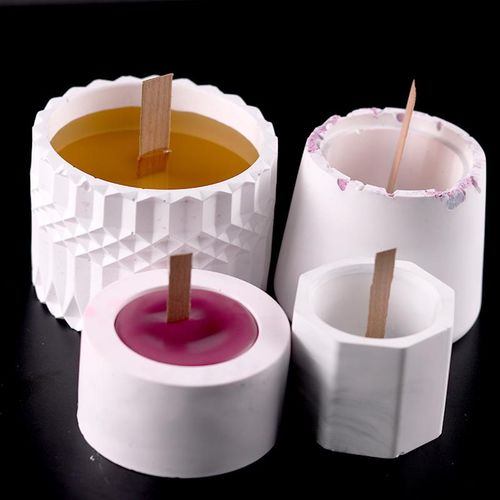 Concrete Candle Jar Silicone Mold Succulent Flower Pot Diy Epoxy Resin Storage Box Planting Machine Production