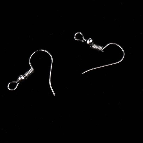 100 Pieces Earring Fish Hooks Ear Wires DIY Earring Findings Silver