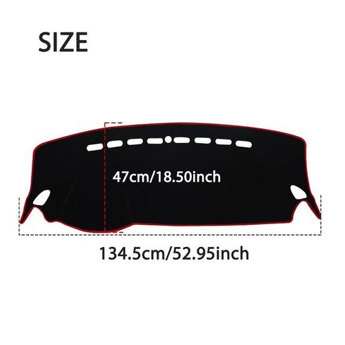 For MG Car Dashboard Cover Avoid Pad Instrument Platform Cover Mat Carpet Accessories-Black Side RHD_Silver
